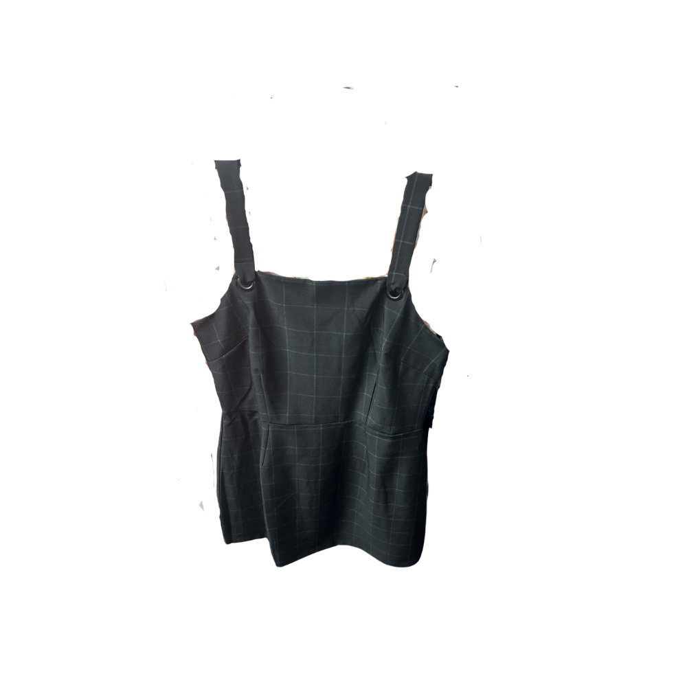 Kingston Black Plaid Jumper Dress - XL - Women's Mini Dress